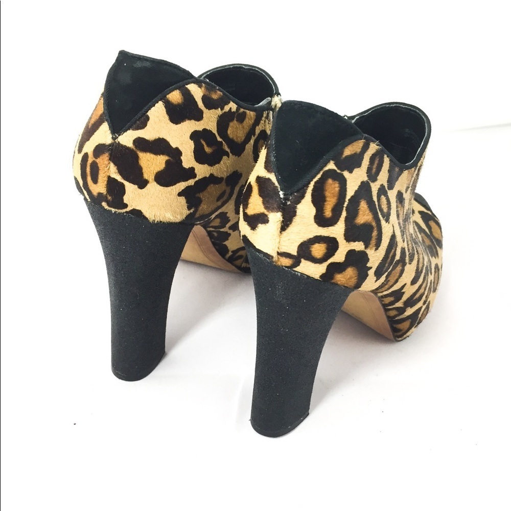 Sam Edelman Leopard Print Ankle Booties | Haircalf Leather | Size 8.5 - Picture 4 of 9